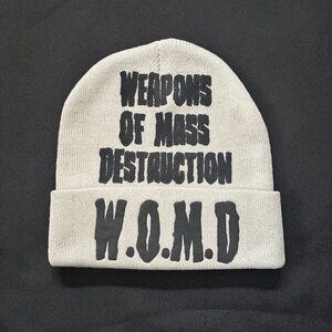 FAULTY W.O.M.D. (Unisex) beanie. Printed on front and back..